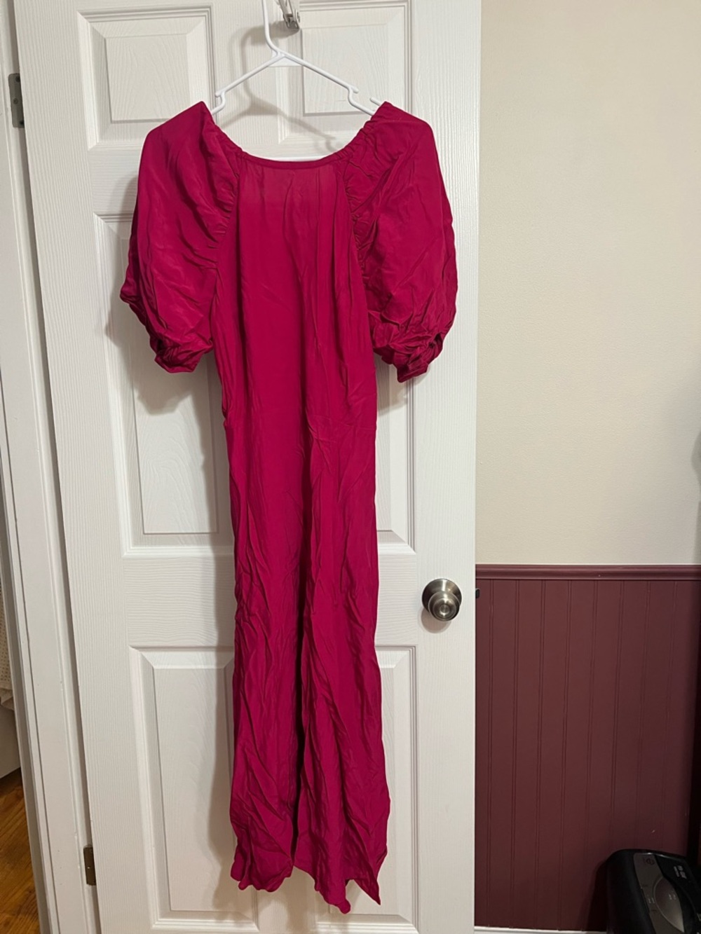 a new day Magenta Puff-Sleeve Maxi Dress